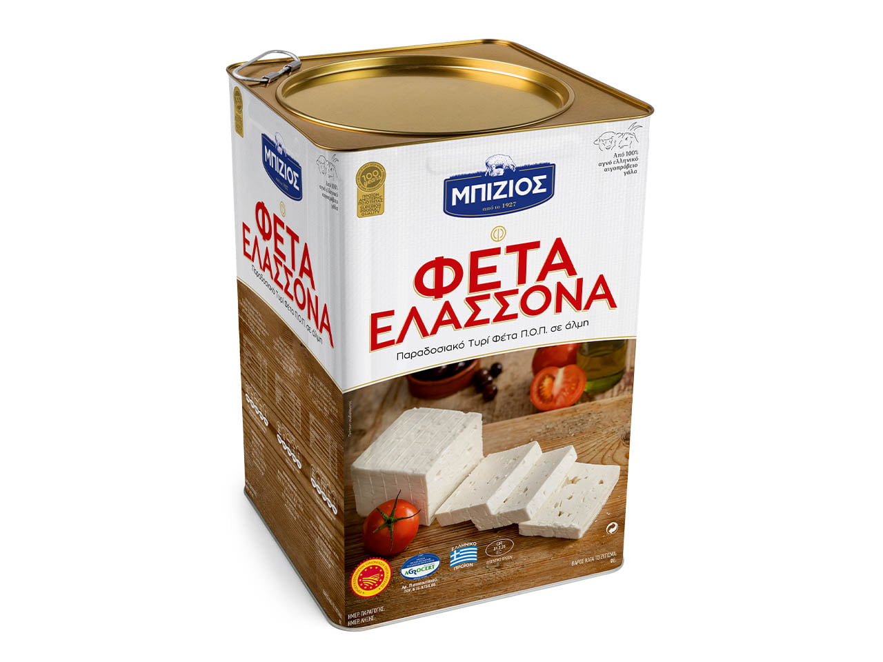 Φέτα Ελασσόνα - Συσκευασία Δοχείο 15kg