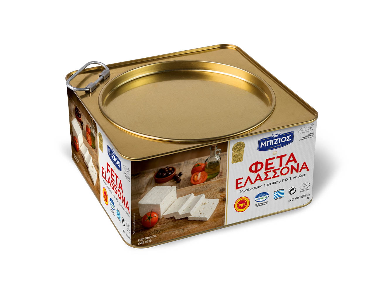 Φέτα Ελασσόνα - Συσκευασία Δοχείο 4kg