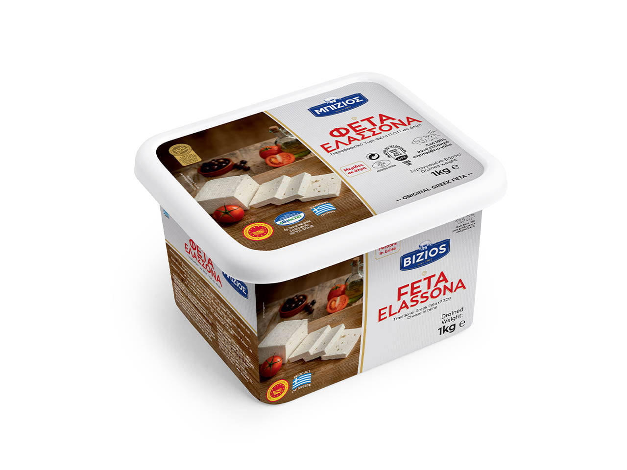 Φέτα Ελασσόνα - Συσκευασία Τάπερ 1kg