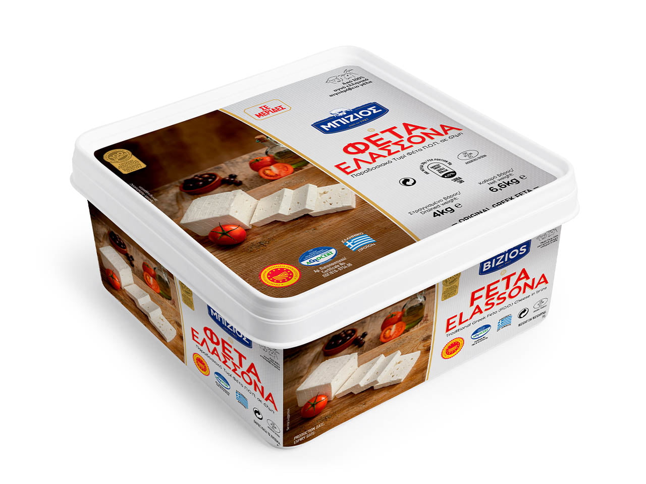 Φέτα Ελασσόνα - Συσκευασία Τάπερ 4kg